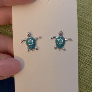NEW
Blue Sea Turtles Earrings Post Studs Seaturtles